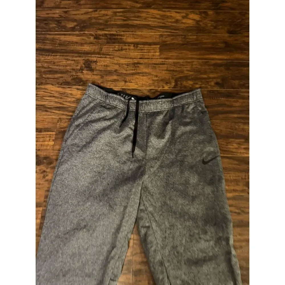 Nike Training Pants Mens XXL Gray Dri-FIT Standard Fit Heathered Sweatpants